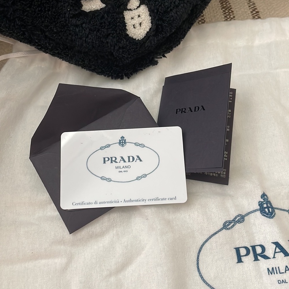 SOLD❗️EUC PRADA Spugna Triangle Pouch Faux-Fur Shoulder Bag - Picture 5 of 11